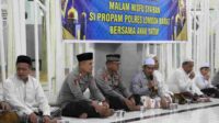 Berkah Nisfu Sya'ban, Propam Polres Lombok Barat Santuni Anak Yatim di Masjid Alittihad