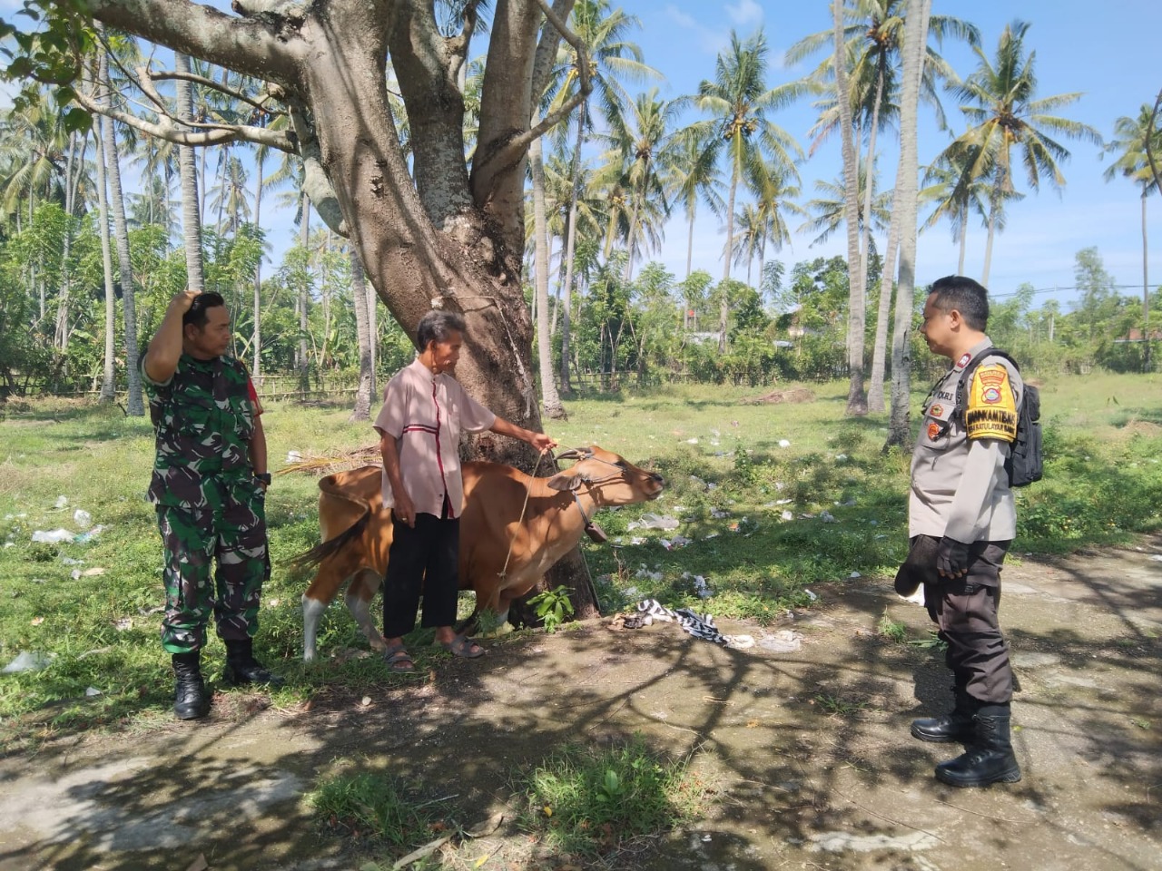 Bhabinkamtibmas Batulayar Giatkan Pertanian Pekarangan Warga