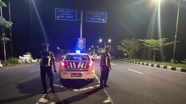 Cegah Balap Liar, Polisi Sisir Bypass BIL II Malam Hari
